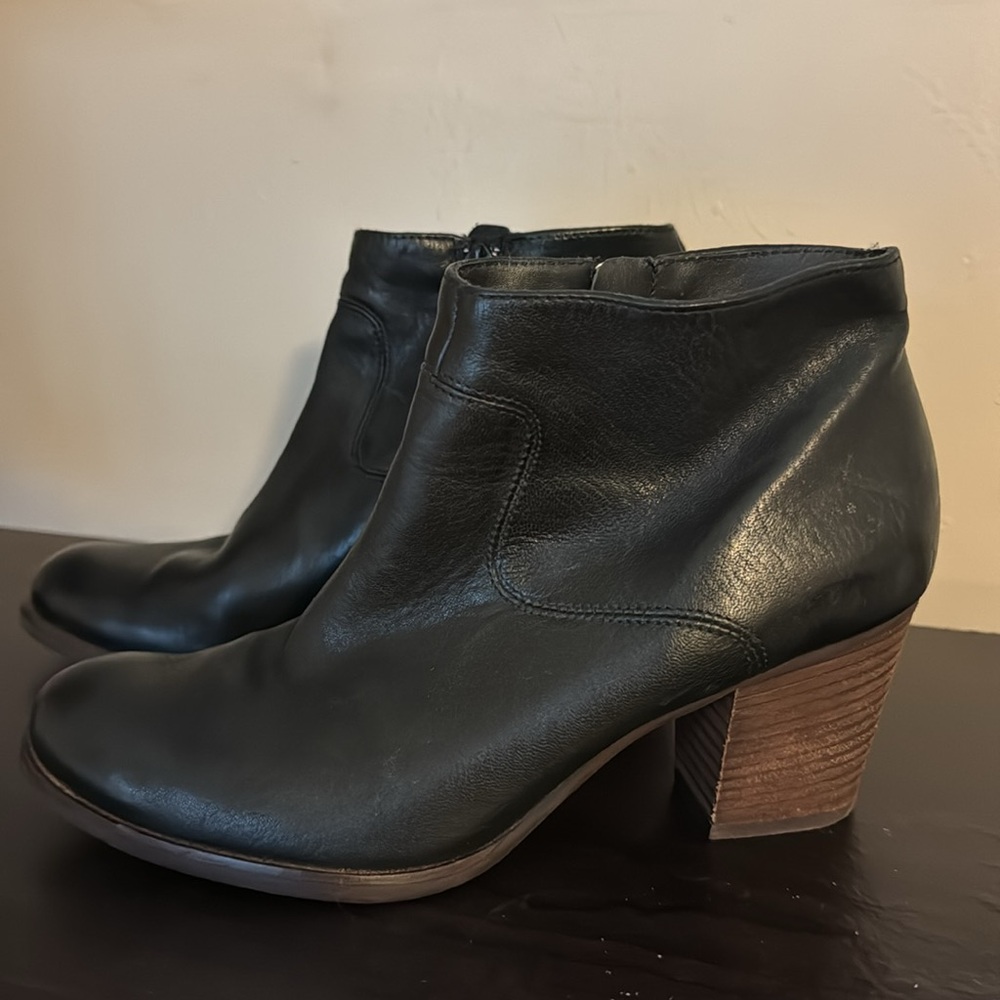 Black Paul Green ankle boots, size 8